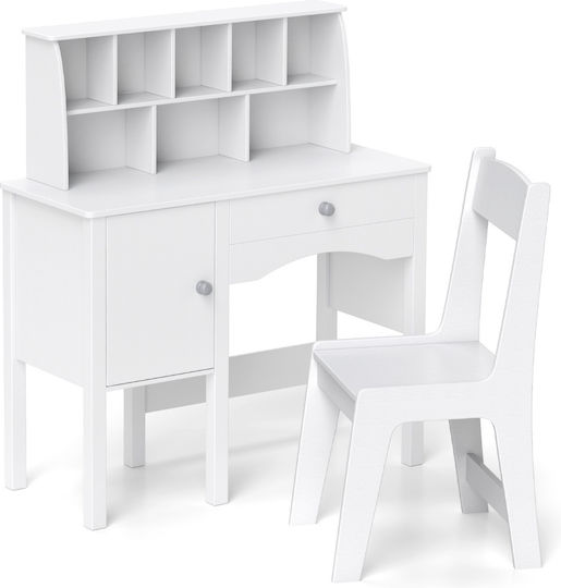 Kids Desk made of Melamine White 79x34x91cm