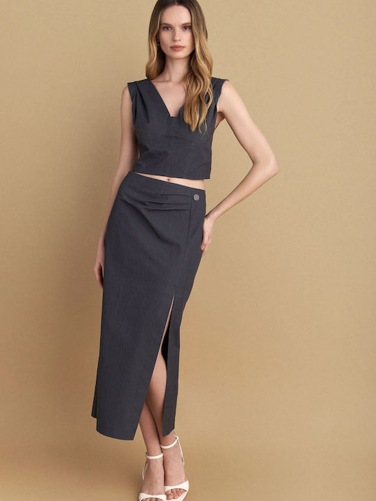 Midi Fustă Gray