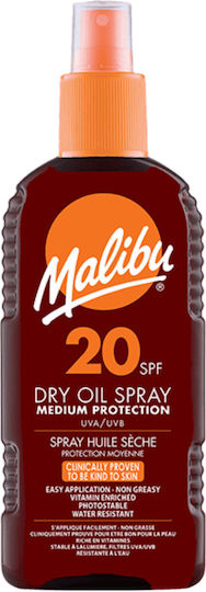 Malibu Spf20 Tanning Oil 200ml + After Sun Spray Balm 200ml