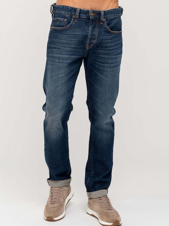 Hardy Men's Jeans Pants with Regular Straight Fit Navy Blue