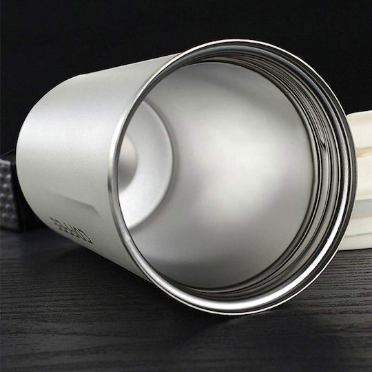 Uncle George Glass Thermos Stainless Steel / Aluminum BPA Free 510ml White Mouthpiece with Mouthpiece