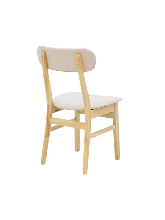 Gaborn Dining Room Wooden Chair Natural-beige 47x47x81.5cm