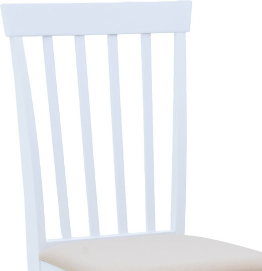 Houston Dining Room Wooden Chair White Shade 40x49x94cm