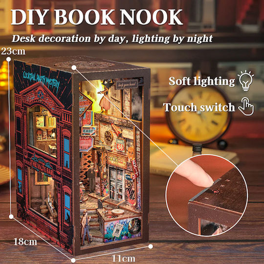 Cutebee Book Nook Kit DIY Long Goodbye 238pcs + LED Light