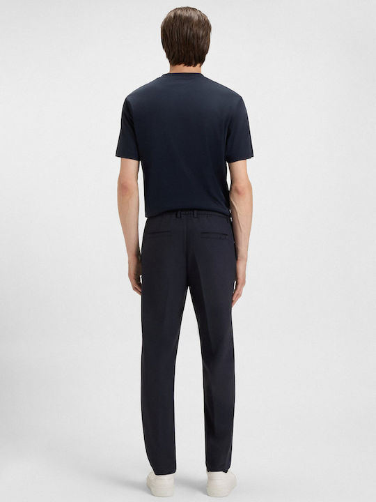 Men's Trousers Chinos Elastic Regular Fit Dark Blue