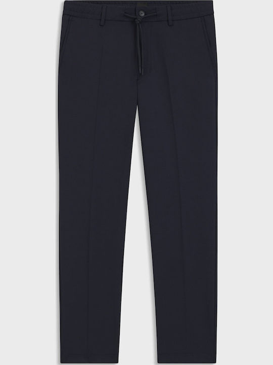 Men's Trousers Chinos Elastic Regular Fit Dark Blue