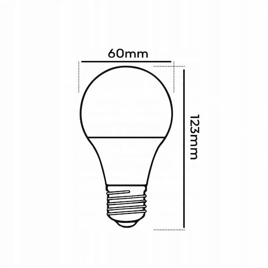 Smart Lampe LED 15W für Fassung E27 und Form A60 Warmes Weiß