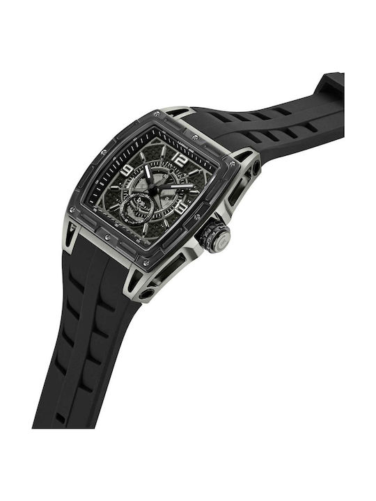 Cerruti Men's Watch Battery with Black Rubber Strap