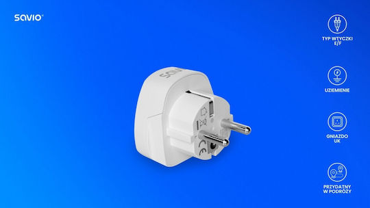 Savio English to Greek Plug Adapter