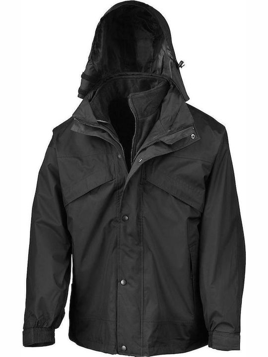 3-in-1 Zip And Clip 3 in 1 Winter Jacket Waterproof Black