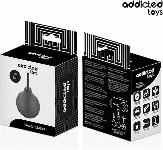 Addicted Toys Travel Πρωκτικό Ντους Small Μαύρο