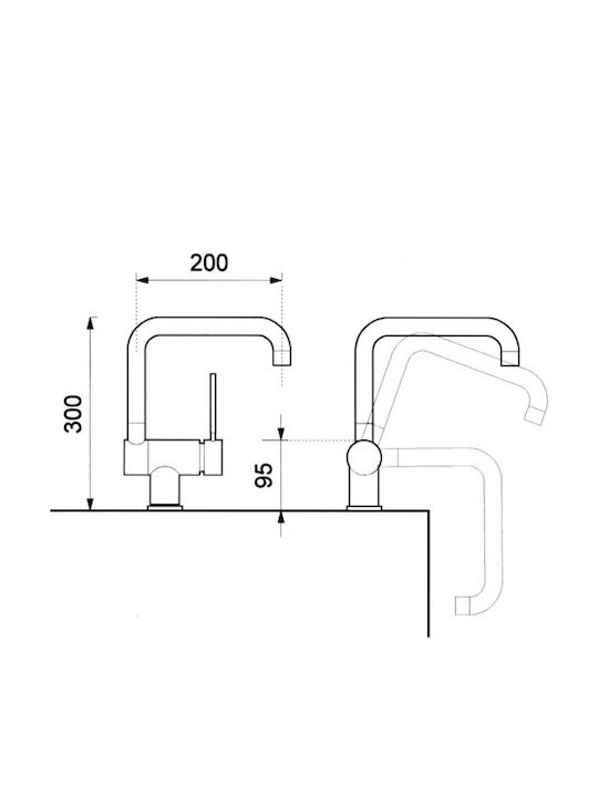 Crolla U-Shaped Kitchen Faucet Counter