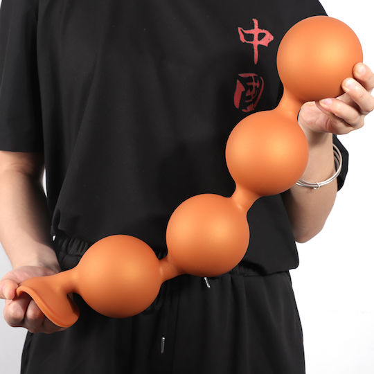 Butt Plug Anal cu Suport de Fixare Auriu S 25cm