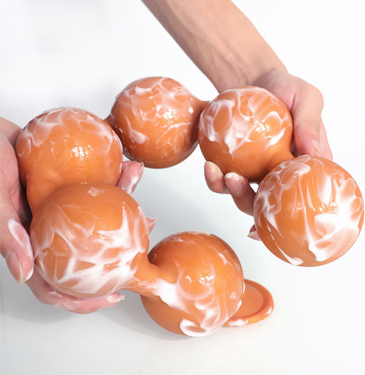 Anus Butt Plug Suction Golden Xxl 49cm