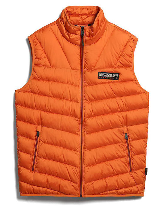 Aerons V 3 Sleeveless Jacket Puffer Orange Buttern