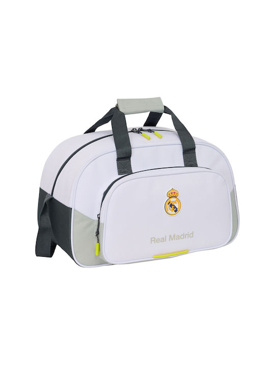 Real Madrid Ανδρική Τσάντα Ώμου για Γυμναστήριο Λευκή