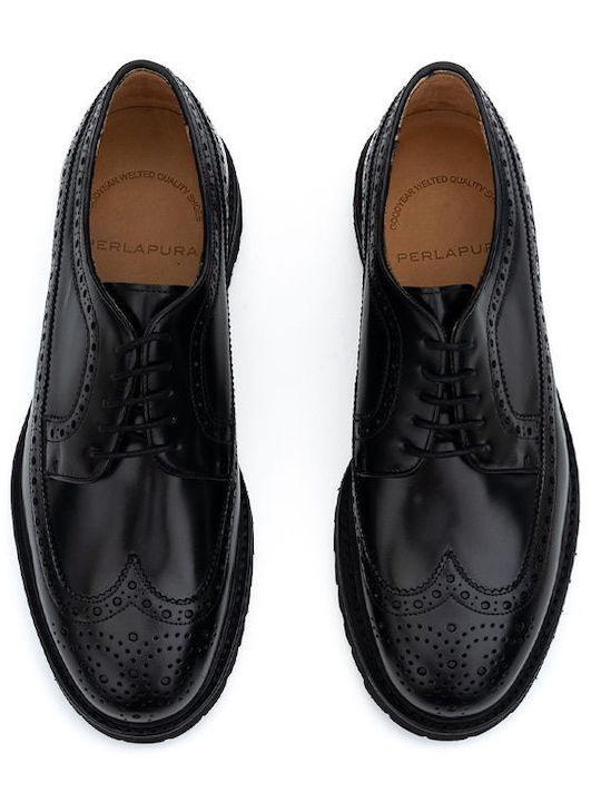 Leder Herrenschuhe Schwarz