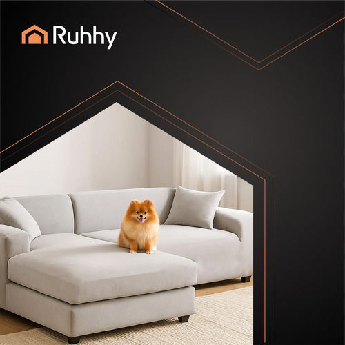 Ruhhy Waterproof Elastic Cover for Corner Sofa Gray 45x45cm 1pcs
