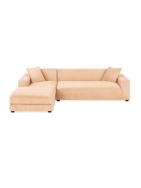 Ruhhy Waterproof Elastic Cover for Corner Sofa Beige 45x45cm 1pcs