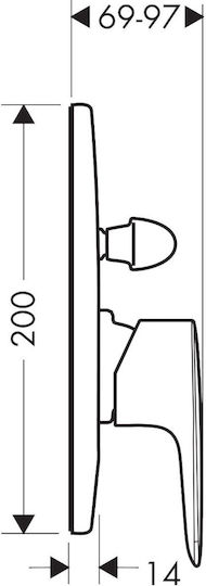 Hansgrohe pentru Cadă Argintiu
