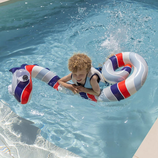 Flamingueo Kids' Inflatable Ride On for Sea Blue 130x73.5cm