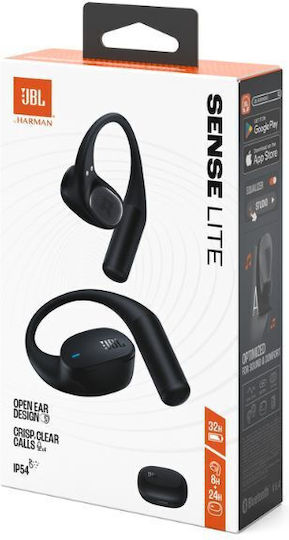 JBL Sense Lite Open Ear Bluetooth Handsfree Ακουστικά με Αντοχή στον Ιδρώτα και Θήκη Φόρτισης Μαύρα