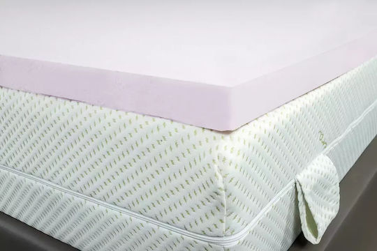 Alpha Foam Mattress Topper Single Foam Infused with Aloe & Removable Cover 90x200x5cm