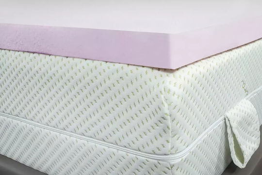 Alpha Foam Matratzentopper Einzel Schaumstoff Mit Aloe Vera & Abnehmbarer Bezug 100x200x5cm