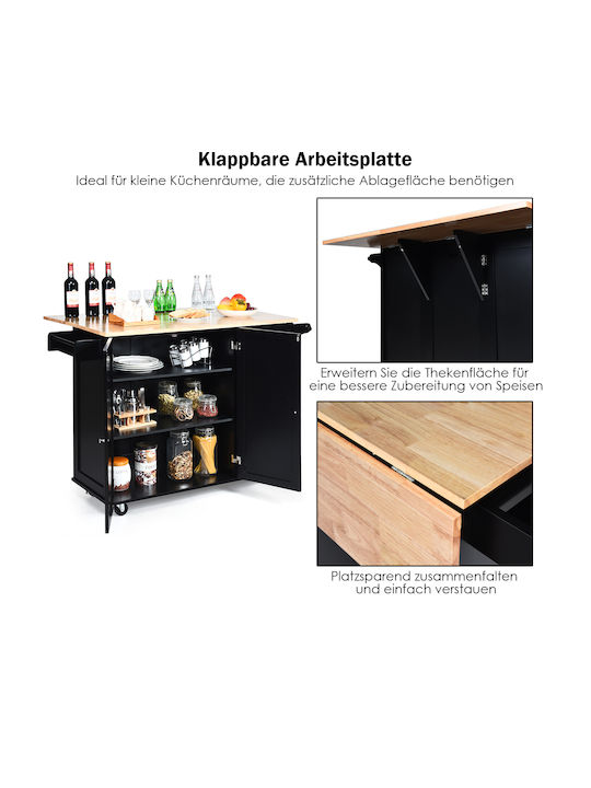 Επιδαπέδιο Ντουλάπι Μαύρο 136x76x91εκ.