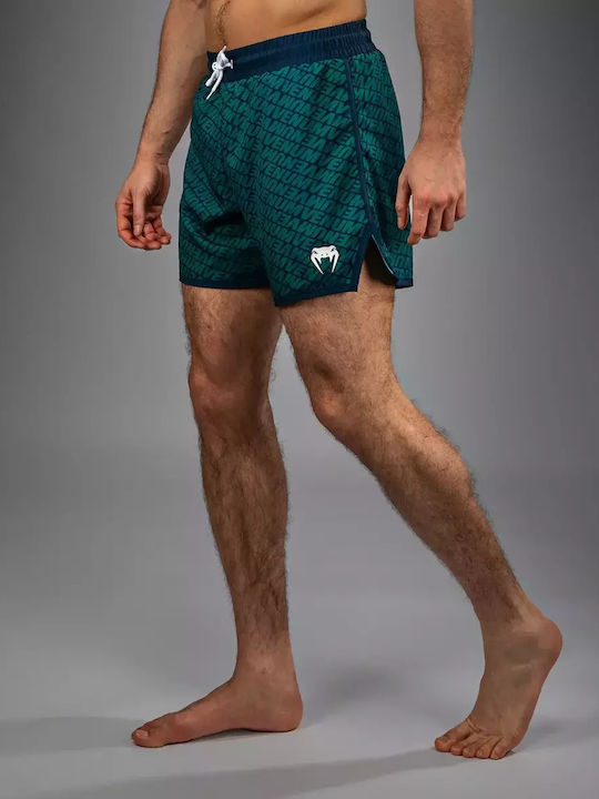Men's Swimwear Shorts Deep Ocean Blue Emerald Green With Patterns