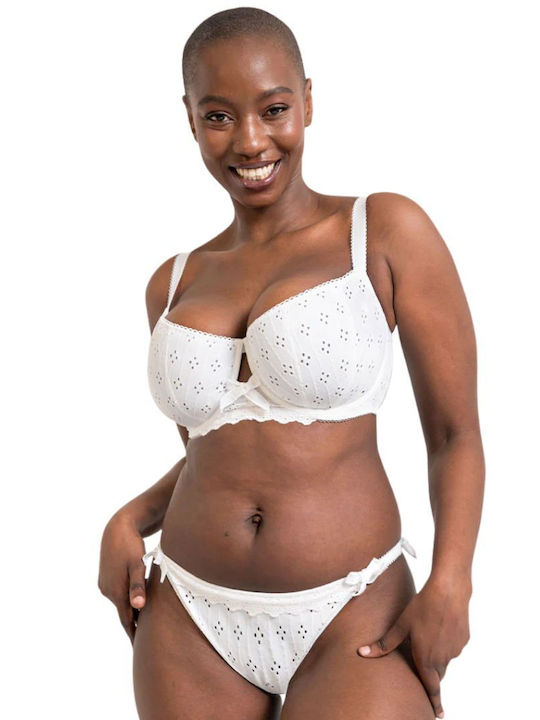 Balconette Balconette Bra without Padding Underwire White