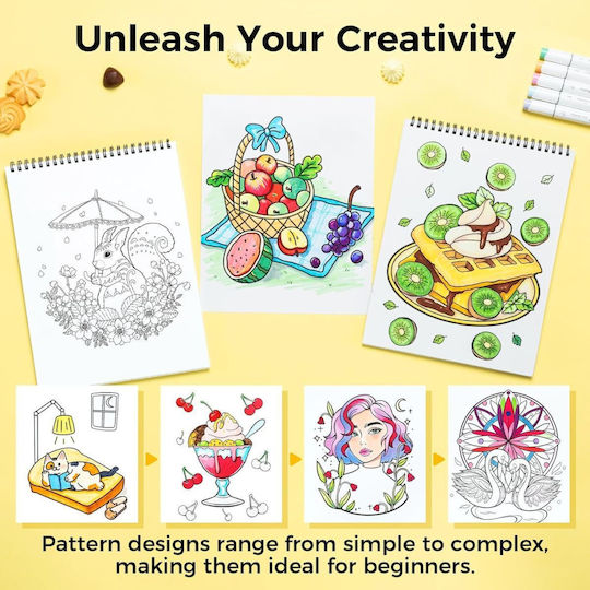 Βιβλίo Ζωγραφικής Ohuhu Bleedproof Coloring Book My Simple Pleasure