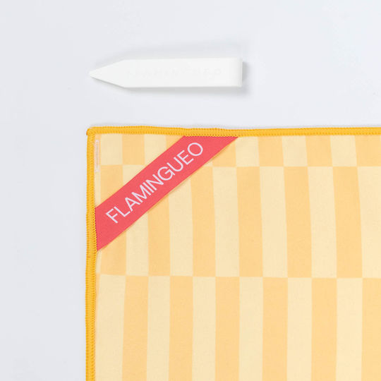 Flamingueo Πετσέτα Microfiber Σώματος 400gr/m² Κίτρινη 180x90εκ.