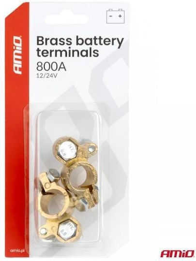 Battery Terminals Brass 12v 800a Amio 2 Pcs Amio 04392/am