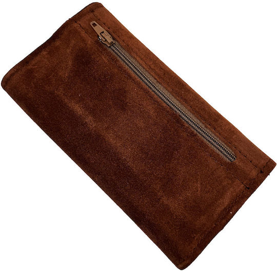 Leather Handmade Tobacco Pouch XXL Suede Tan Engraving