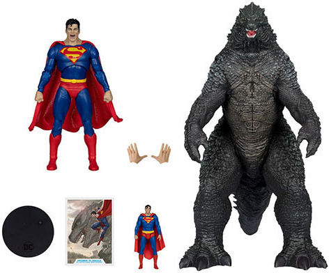 DC Justice League Monsterverse DC Multiverse Фигури за Действие 2-Пак Супермен Срещу Годзила 30 См