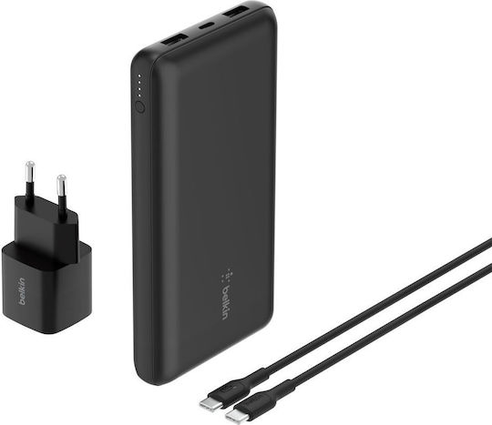 Belkin BoostCharge Set Power Bank 20000mAh cu Port USB-A și 2 Porturi USB-C Negru