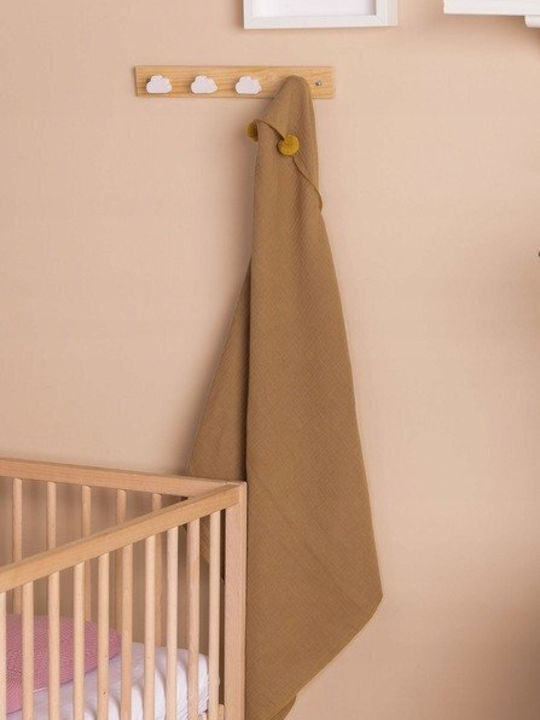 Sensillo Baby Hooded Towel Brown 75x75cm
