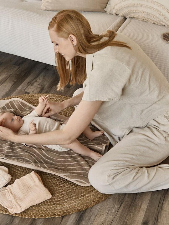 Leander Changing Pad Cover made of Fabric Cappuccino