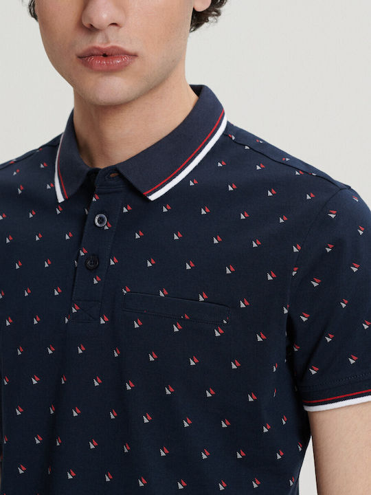 Diverse Polo Short Sleeve Blouse Paras Navy