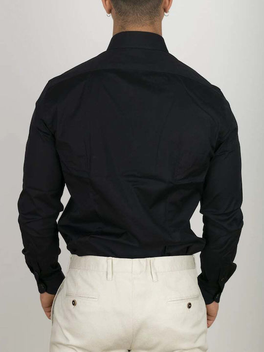 Xacus Πουκαμισο Μαυρο Regular Fit 558310-16113.003