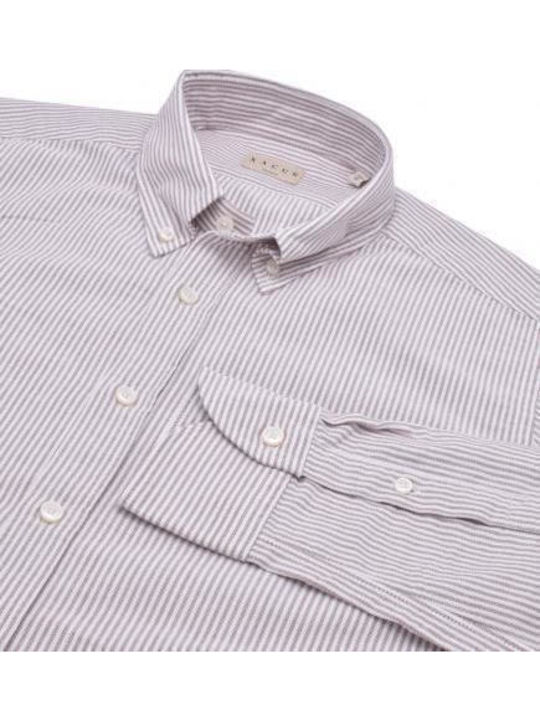 Πουκάμισο Ριγέ Oxford Xacus 41285 Beige 41285-003