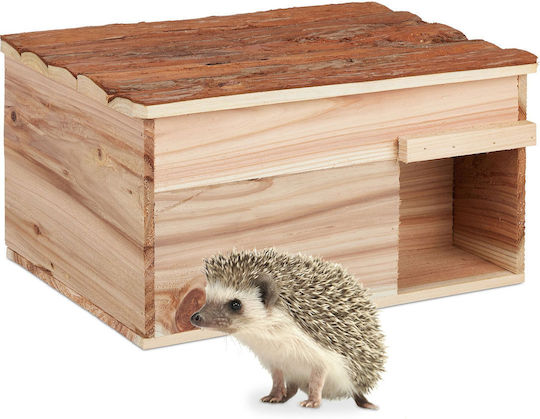 Hedgehog House Floor Made Wood 21 X 40 X 30 Cm