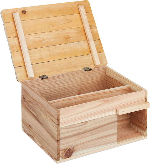 Hedgehog House Floor Made Wood 21 X 40 X 30 Cm