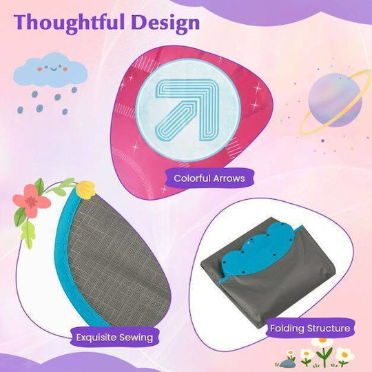 Costway Pink Kids Dance Mat Led Lights Music Memory Tm10156
