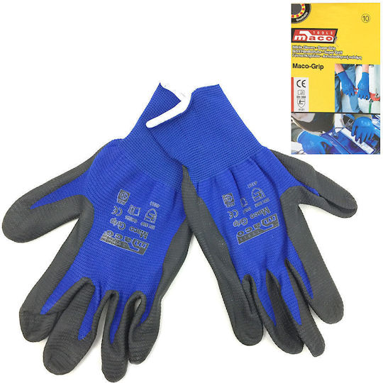 Maco GRIP Gloves for Work Garden Blue Nitrile 1pcs