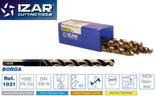 Izar Τρυπάνι HSS με Εξάγωνο Στέλεχος για Μέταλλο 6mm