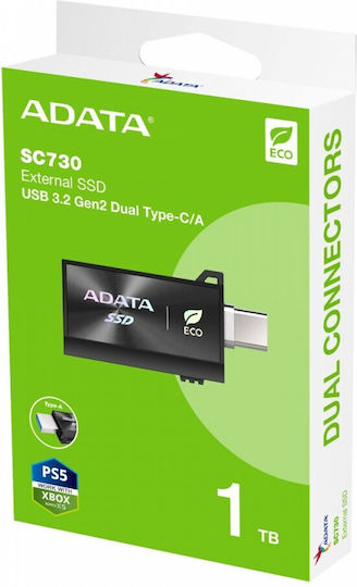 Adata SC730-1T-CACTI USB 3.2 Εξωτερικός SSD 1.0TB 2.5" Μαύρο