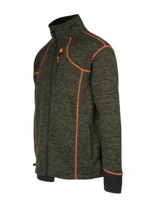Toxotis Active Wear Cardigan Fleece Kaki Toxotis Active Wear Cardigan Fleece Kaki