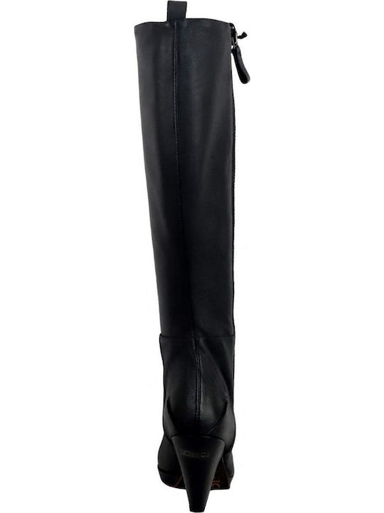 Leder Damenstiefel Gray